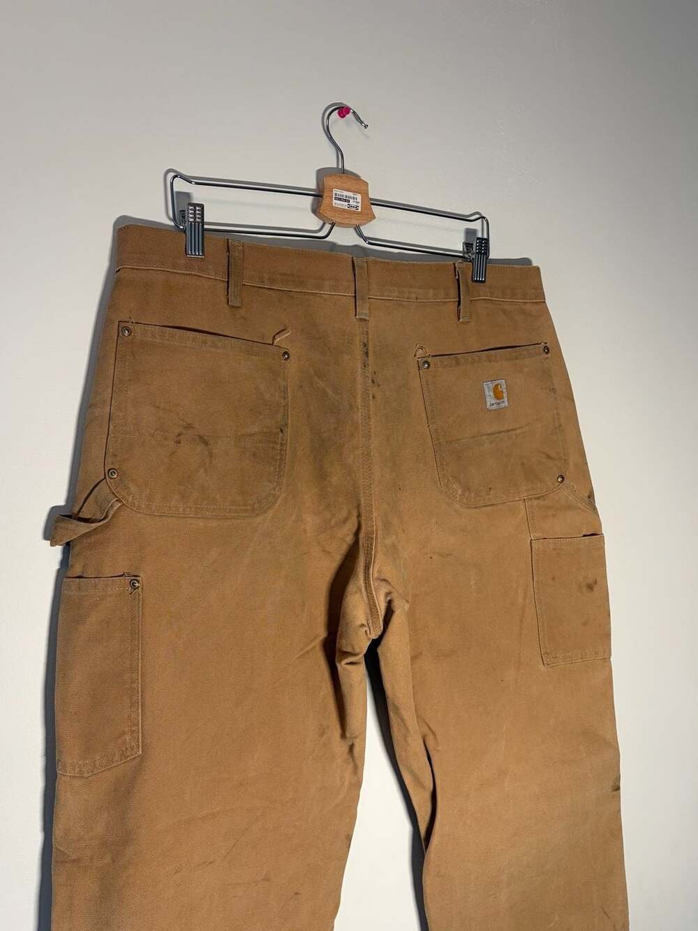 Vintage Carhartt Distressed Double Knee Duck Work Pants 36x30 - Picture 2 of 6